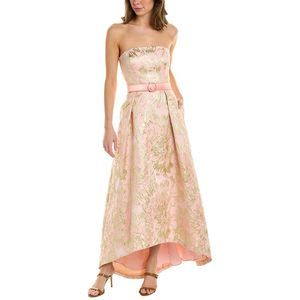 Kay Unger Womens  Bella High-Low Gown, Pink